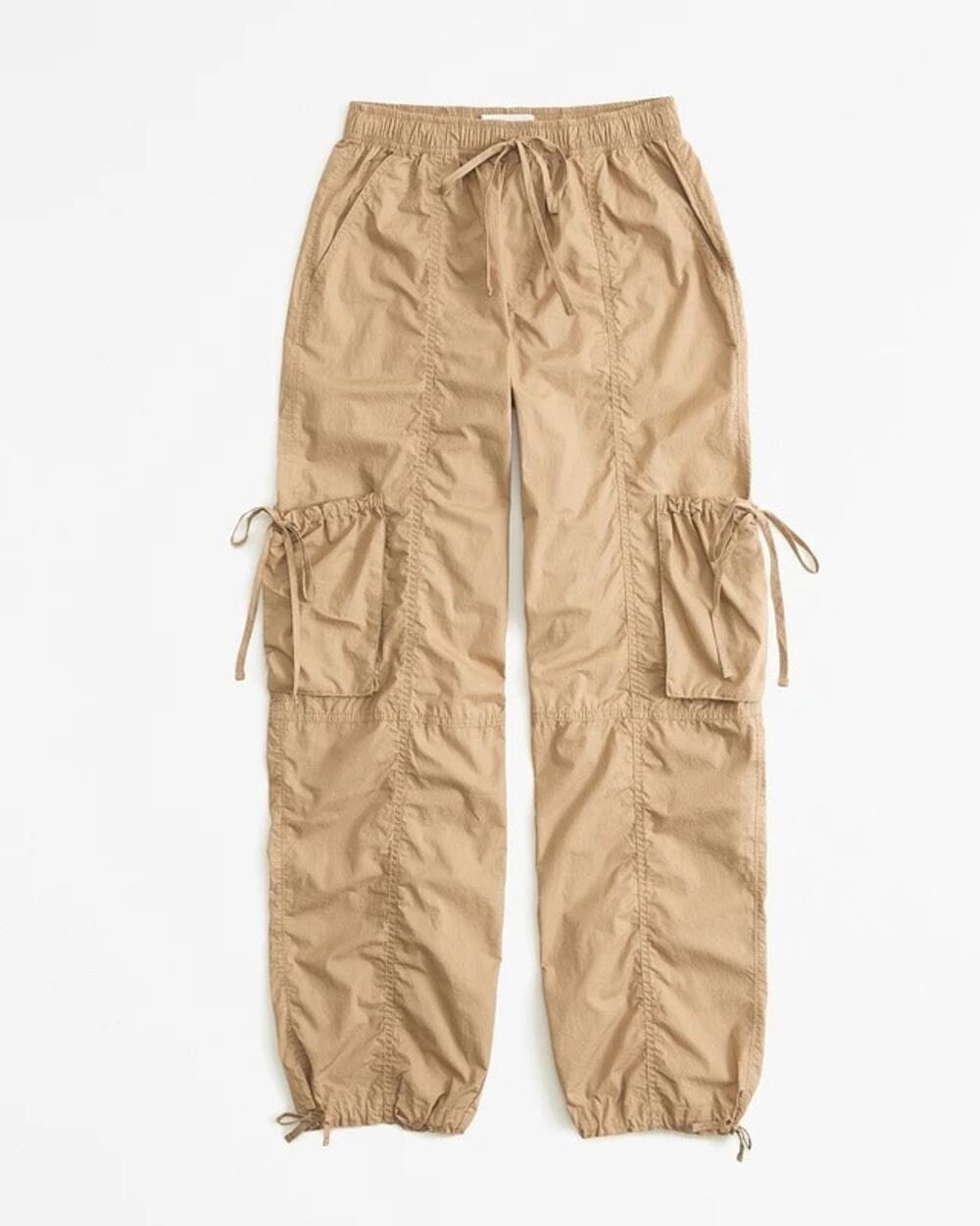Abercrombie & Fitch Khaki Streetwear Parachute Utility Cargo Pants Baggy Small